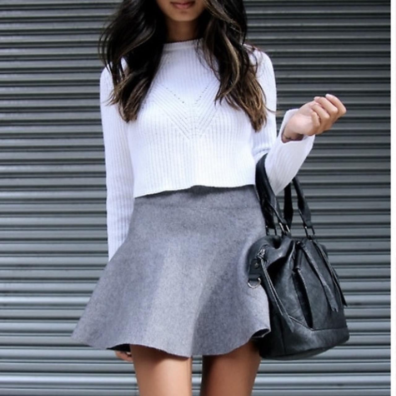 zara wool skirt