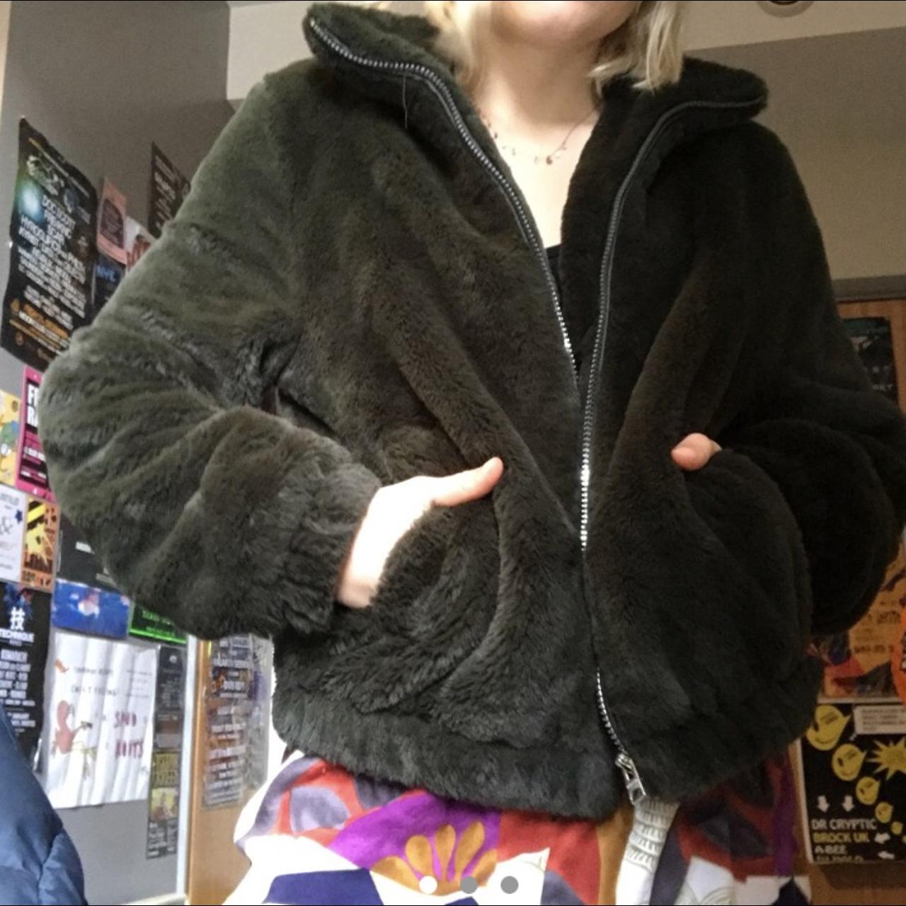 pull and bear fluffy jacket