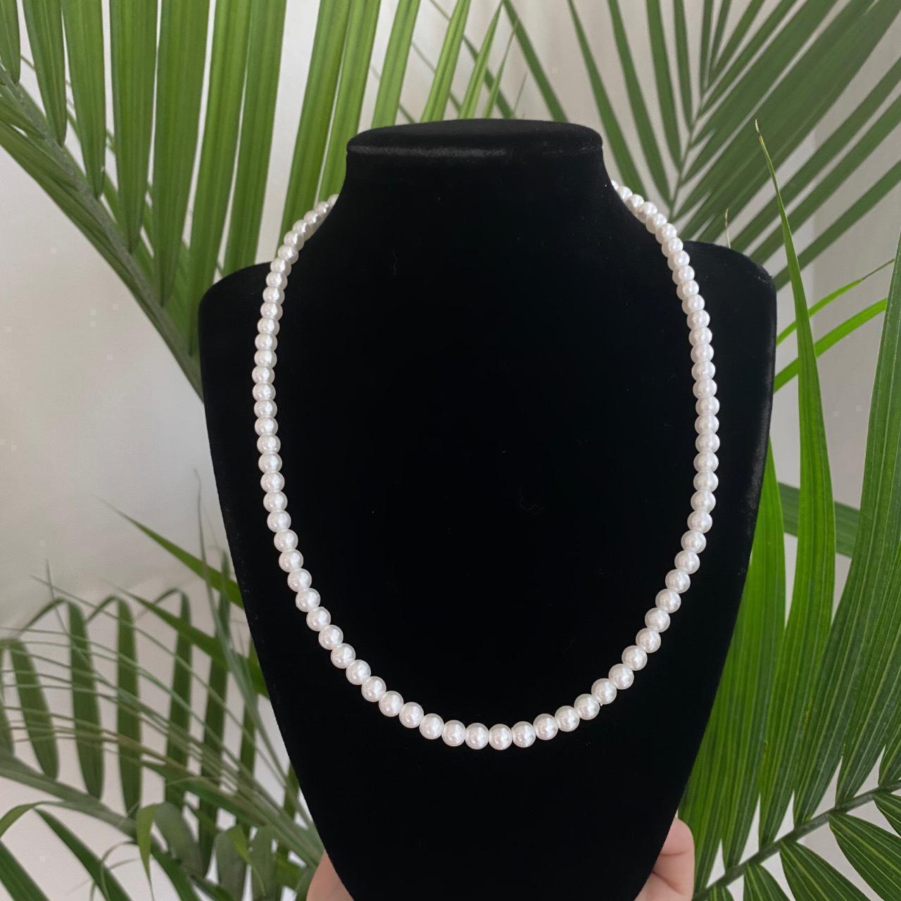 Simple Faux Pearl Necklace Choker Pearl Choker... Depop