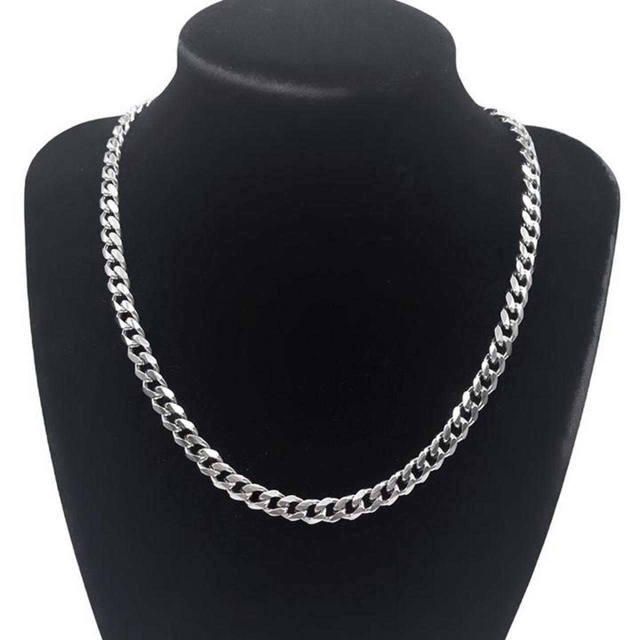 Silver Chain Necklace Men & Women • Silver Necklace... Depop