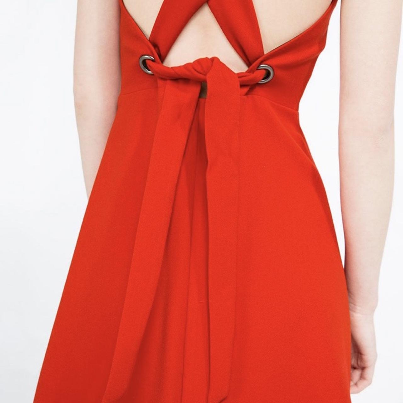 Red Zara dress ️ Brand new unworn RRP £25.99 sold... - Depop