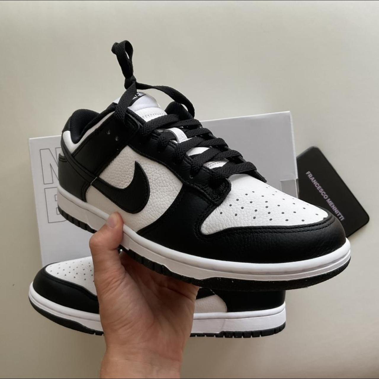 nike dunk low panda nuove originali fattura... - Depop