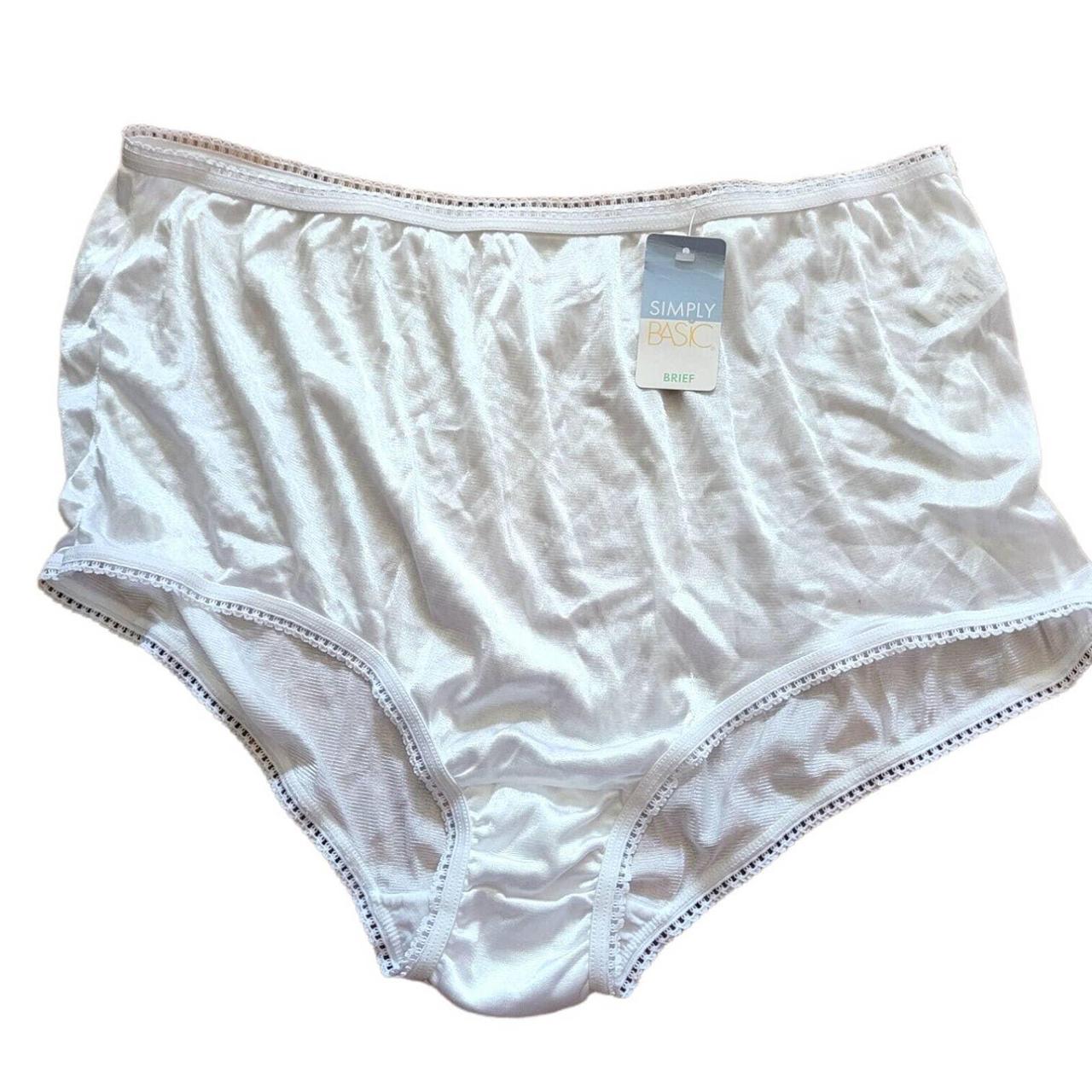 Vintage Hanes Size 9 Hi-Cut White Panties 100% nylon