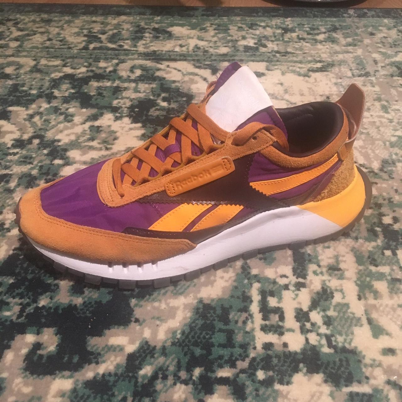 Reebok classic leather legacy deals rich ochre regal purple