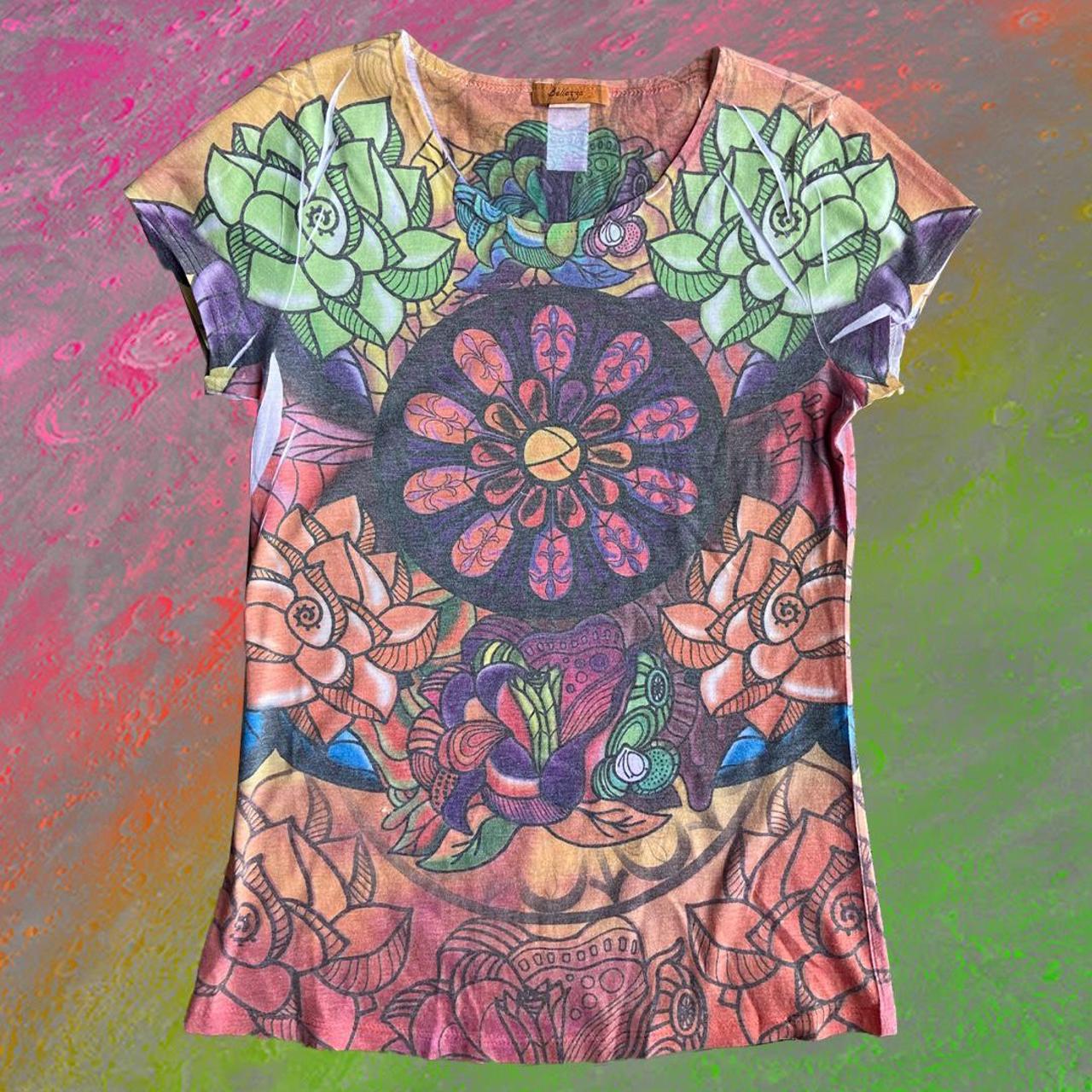 Vintage tattoo print t-shirt 🔳 Women’s small ️... - Depop