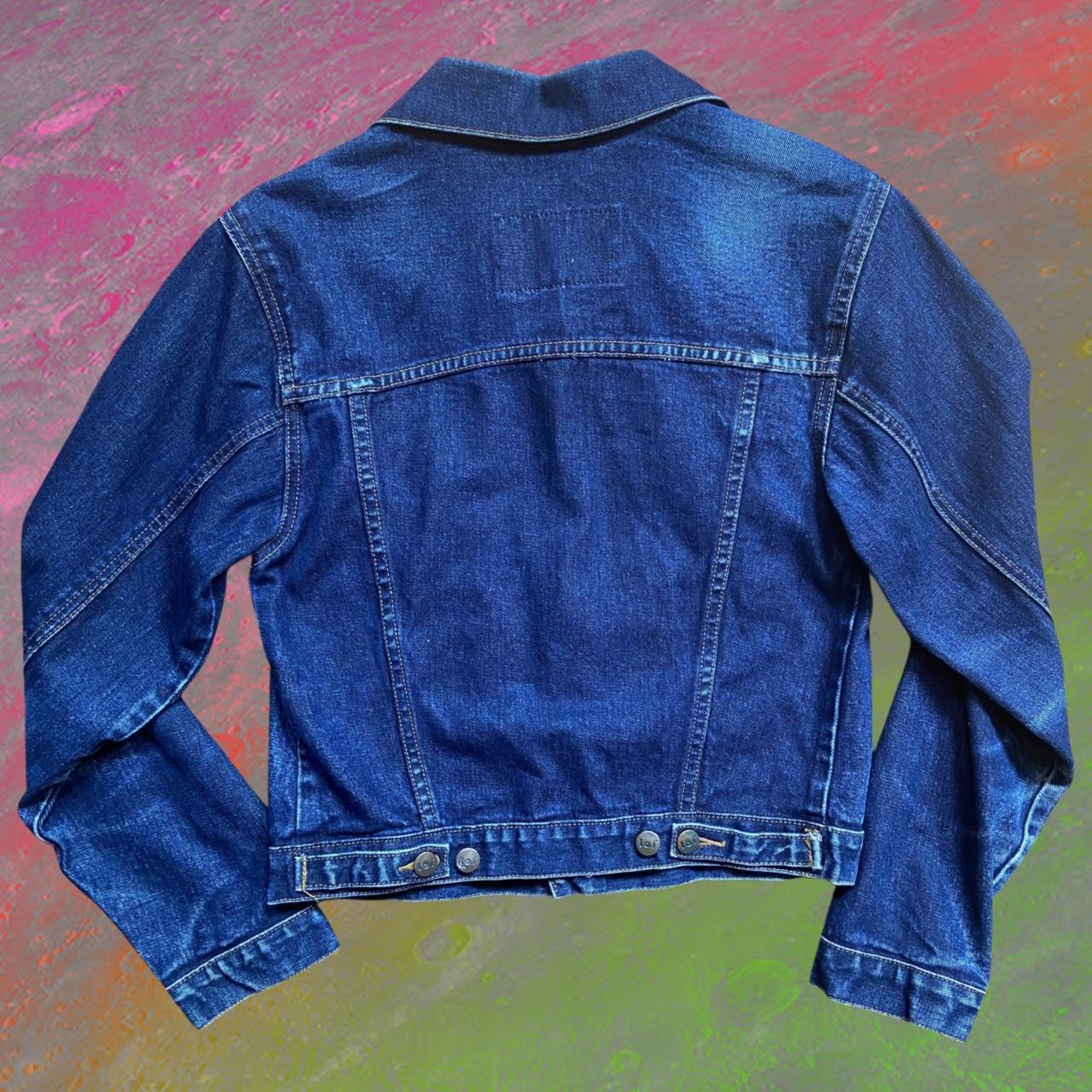 vintage-l-e-i-navy-denim-jacket-women-s-medium-depop