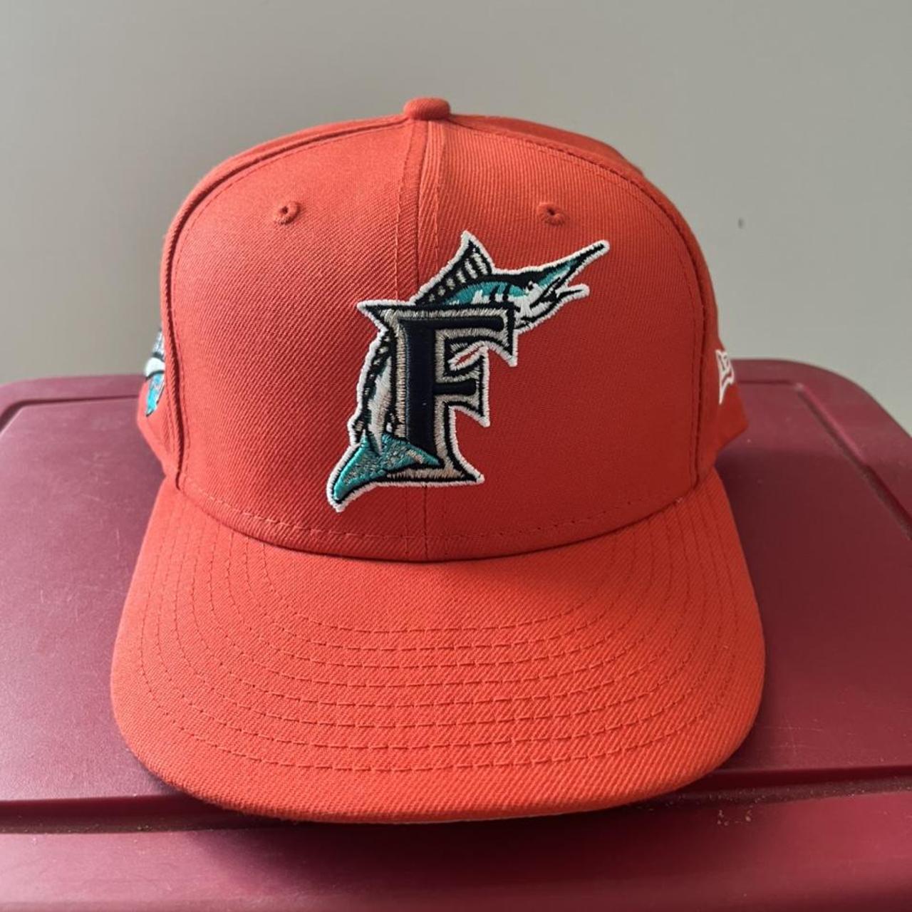 Vintage Florida Marlins Hat Cap Gray New Era World - Depop