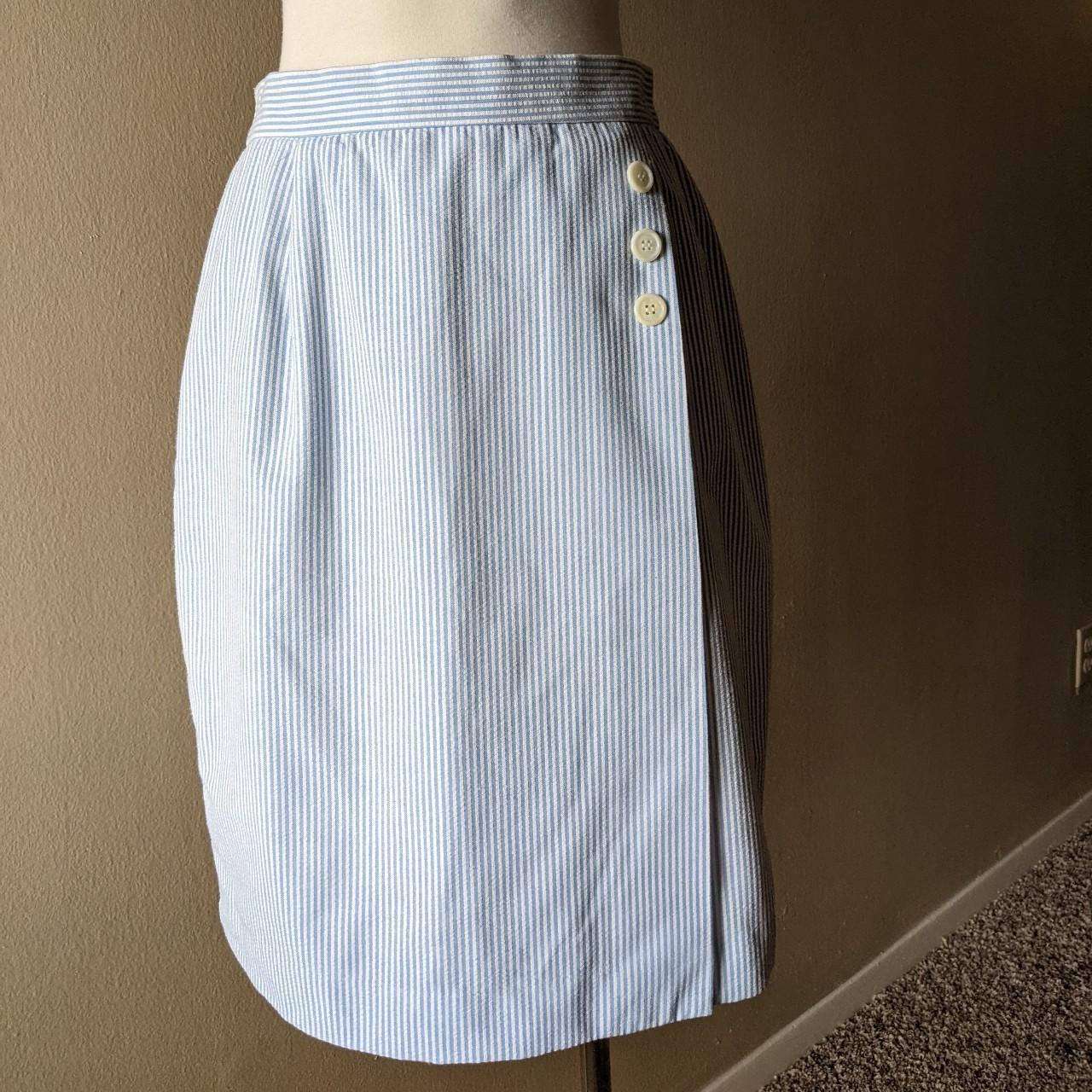Women's Blue and White Skirt