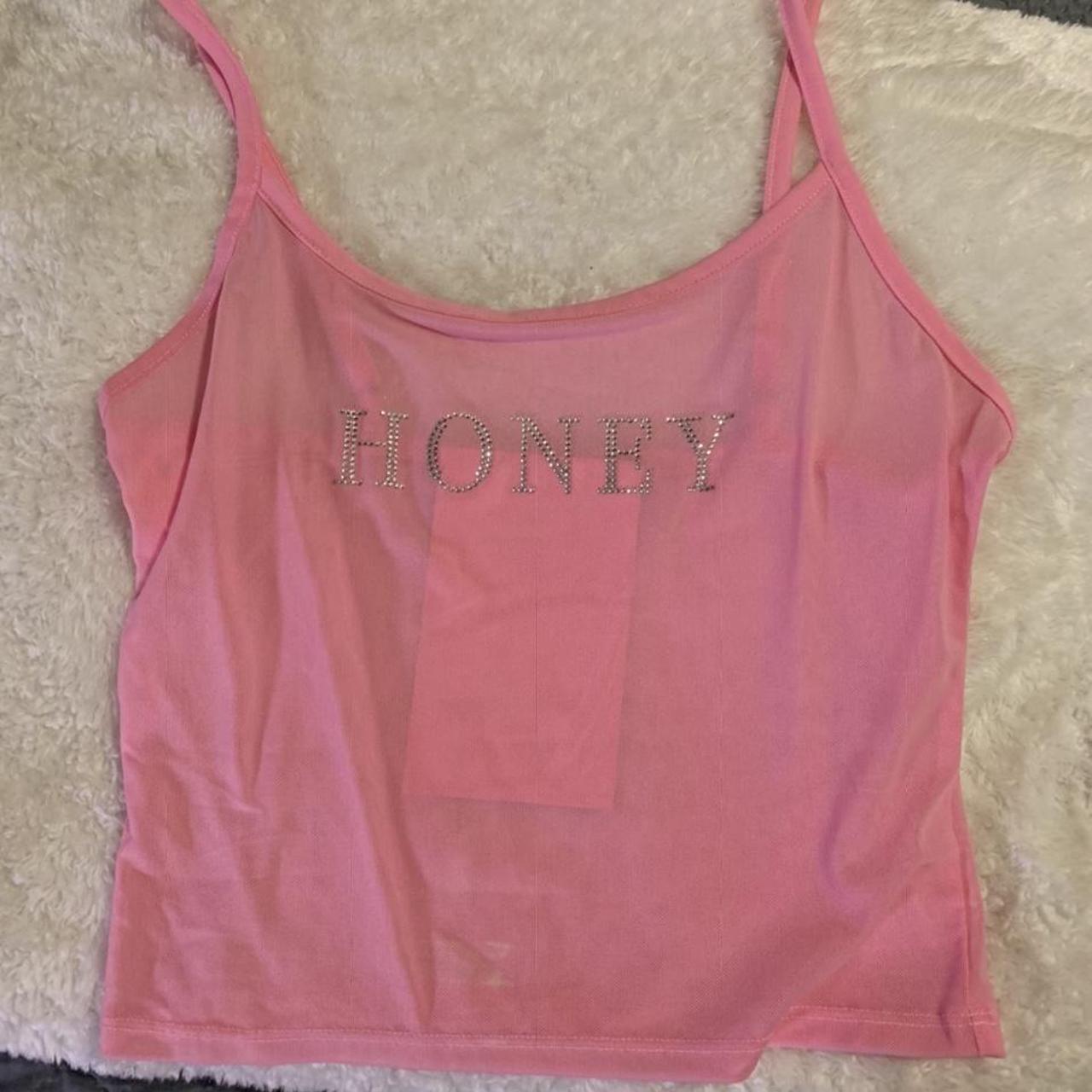 Forever 21 Women's Pink and Silver Crop-top | Depop