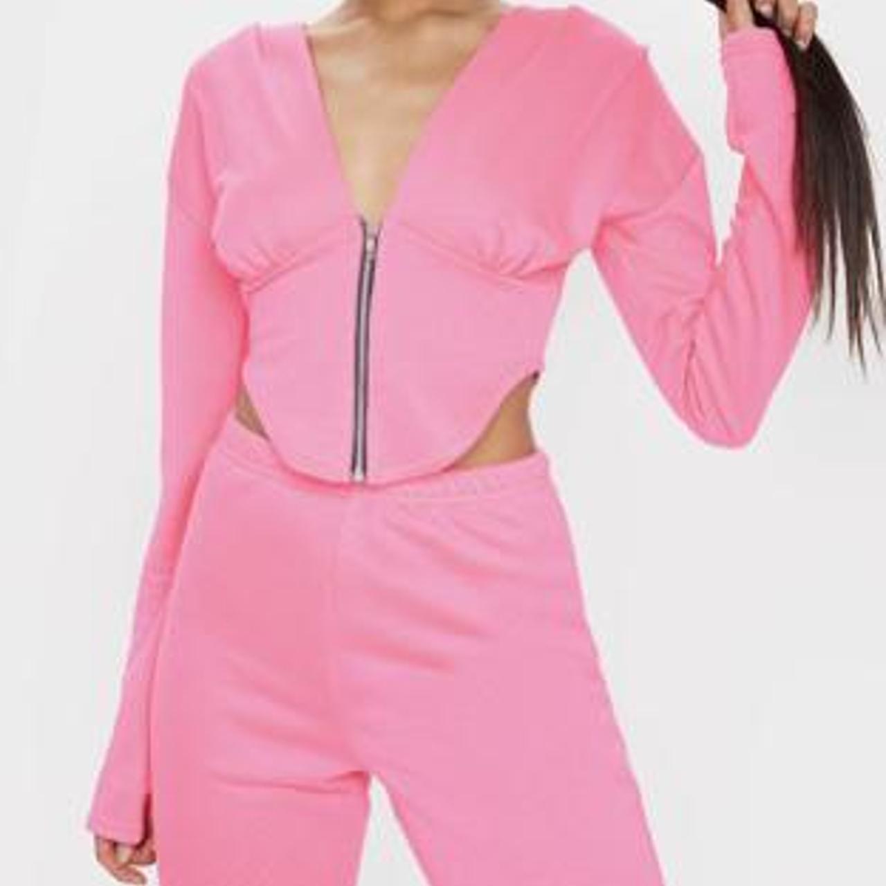 Pink sweat hot sale suits cheap