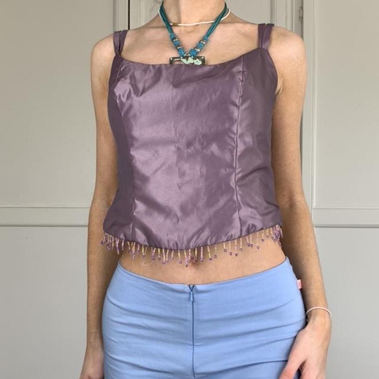 Absolutely Insane 90s Vintage Lilac Corset Depop