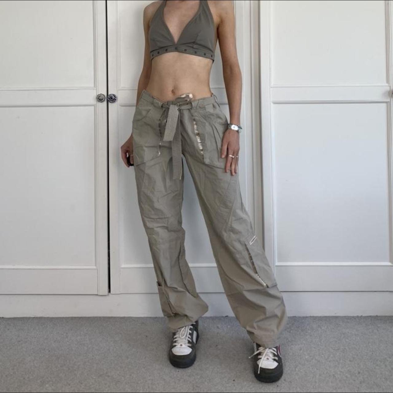 Twist TWIST PANTS WIDE LEG FIT TROUSERS - Cargo trousers - green/khaki -  Zalando.de