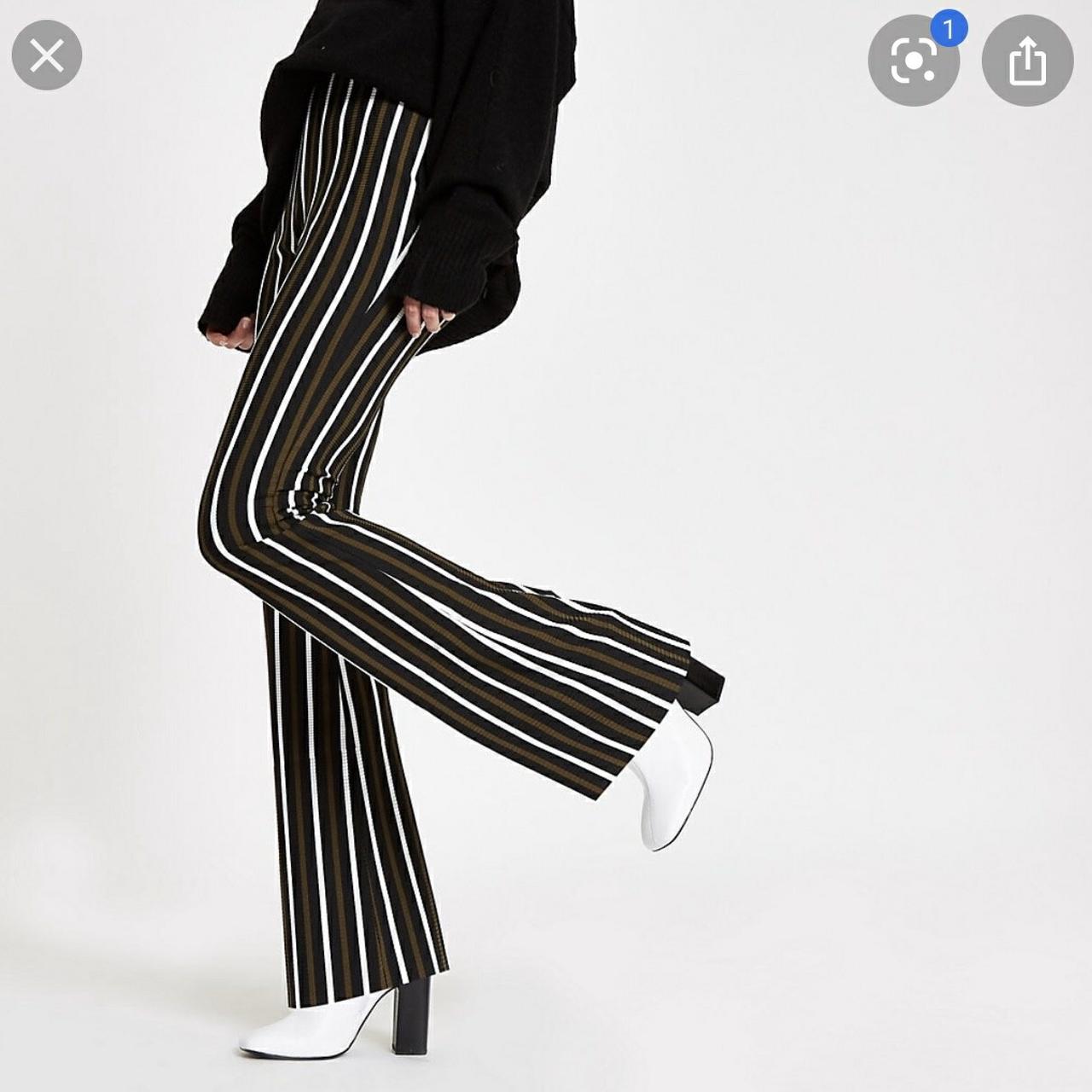 Pants Women Striped Long Trousers Pockets Korean Style High Waist All-match  Elastic Simple Female Loose Trendy Spring Teens Ins - Pants & Capris -  AliExpress