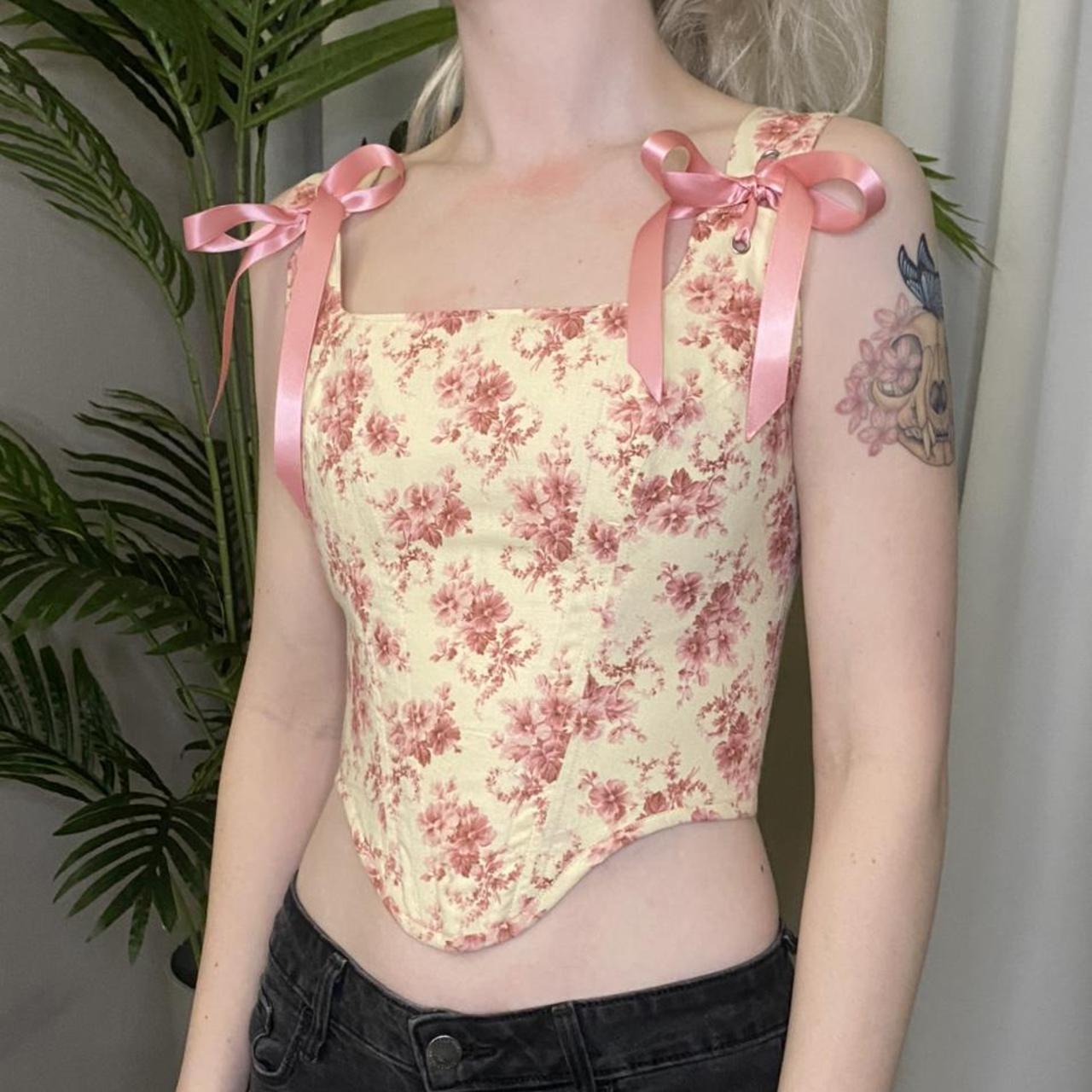 Hot Pink Bandage PLT corset Size 12 Worn once On - Depop
