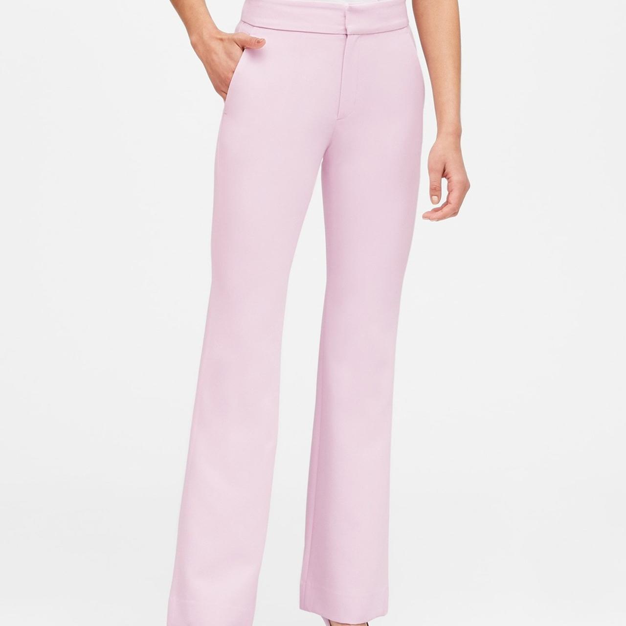 Banana republic high rise flare pants light pink,... - Depop