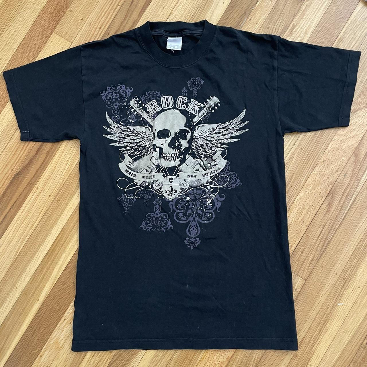 🧷🧷🧷 skull graphic t shirt - rock n roll graphic -... - Depop