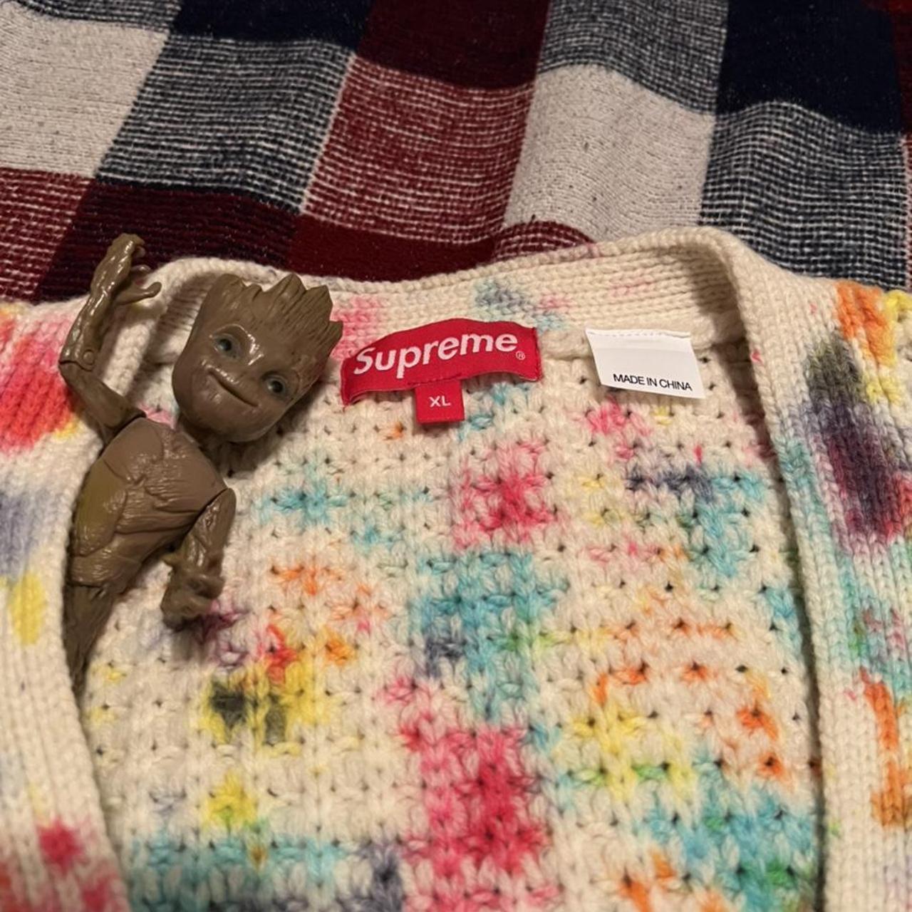 トップス SUPREME 20AW Brushed Plaid Sweater M Supreme Brushed Plaid Sweater 'White Blue Pink' SUP-FW20-260