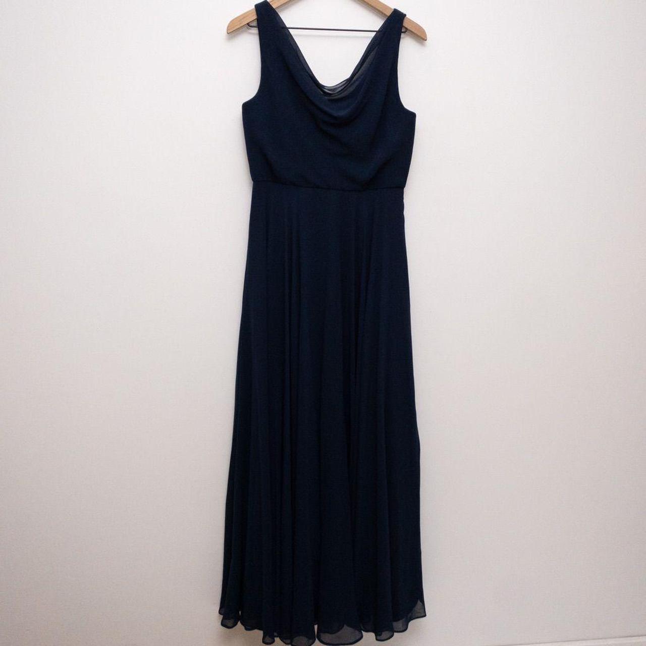 Jenny Yoo Liana Bridesmaid Maxi Dress Navy Blue Size... - Depop