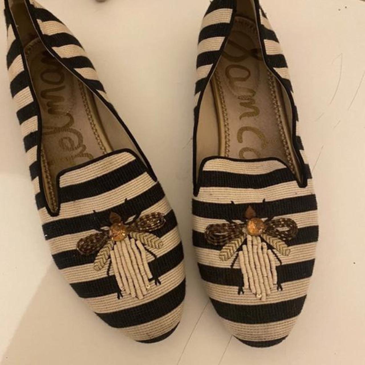 Sam Edelman striped shoes with bee detail on front. Depop