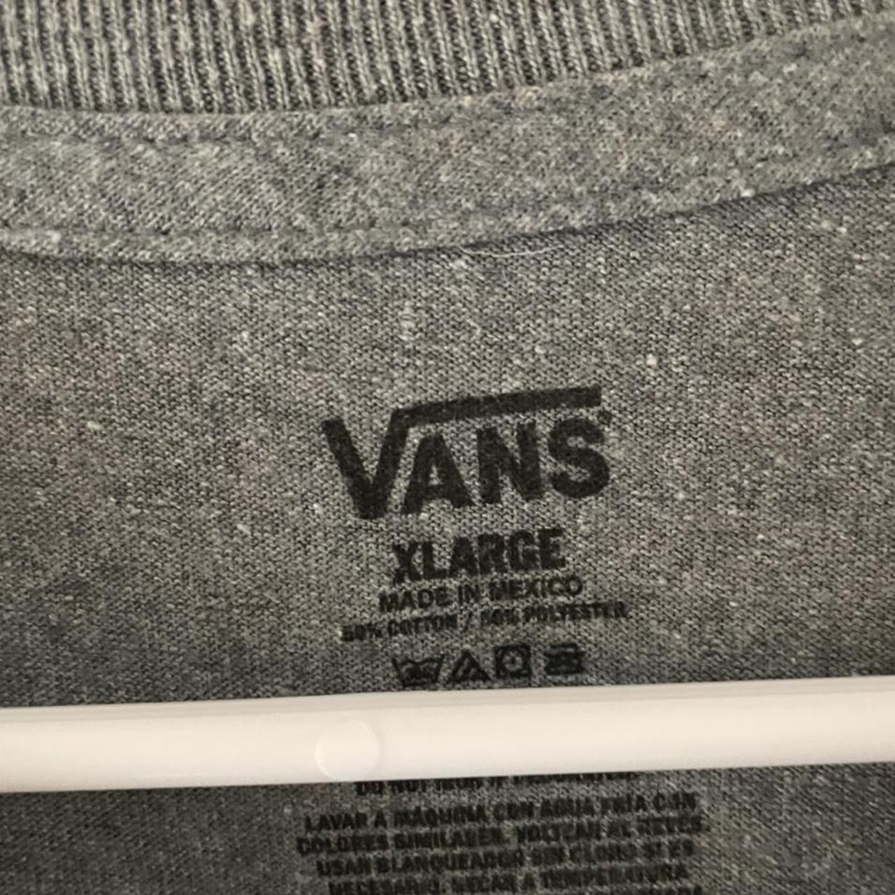 Vans Men's Grey and Blue T-shirt | Depop