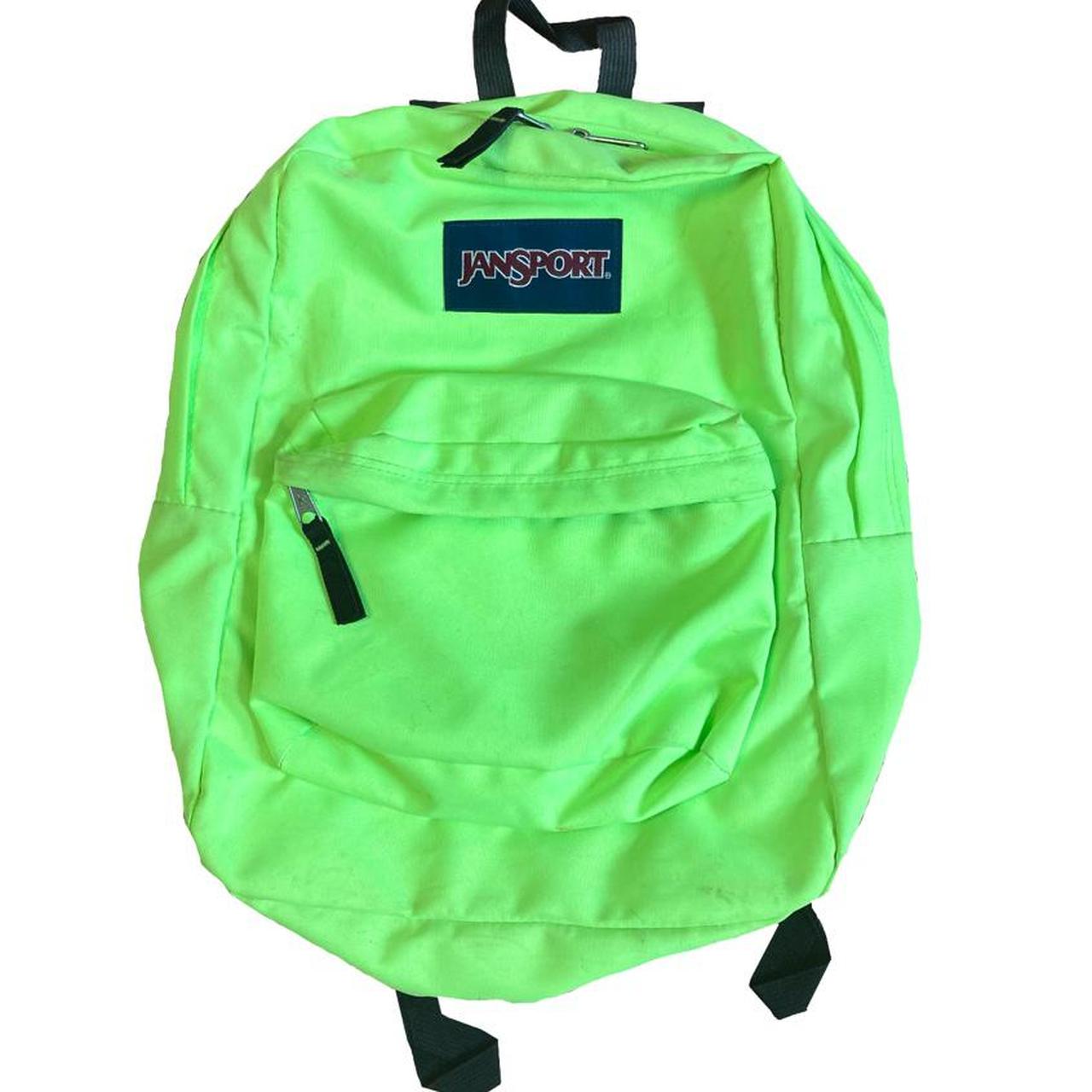 jansport lime green backpack