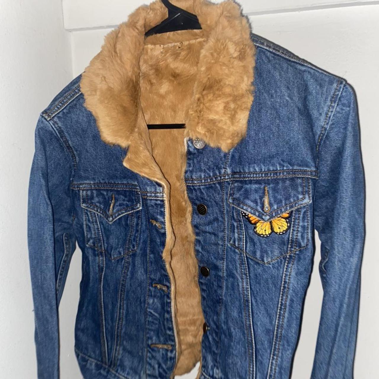 lucky brand butterfly jean jacket