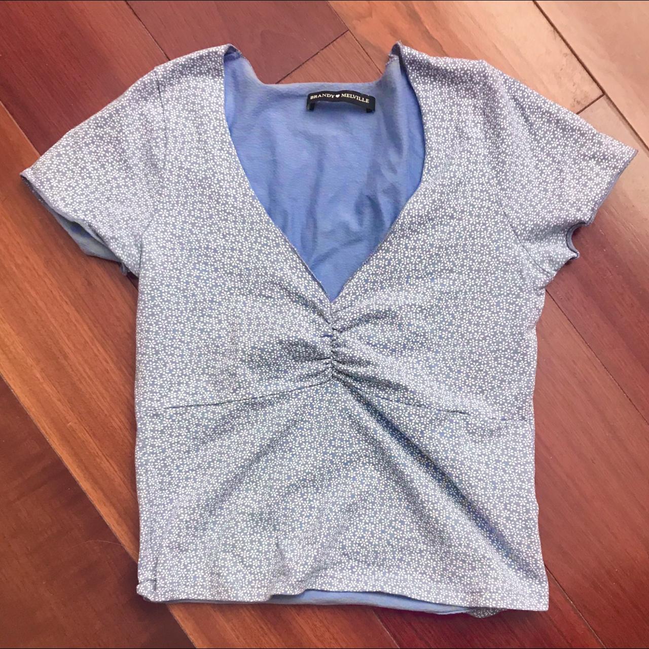 blue gina top brandy shirt b/c it was too low for me... Depop