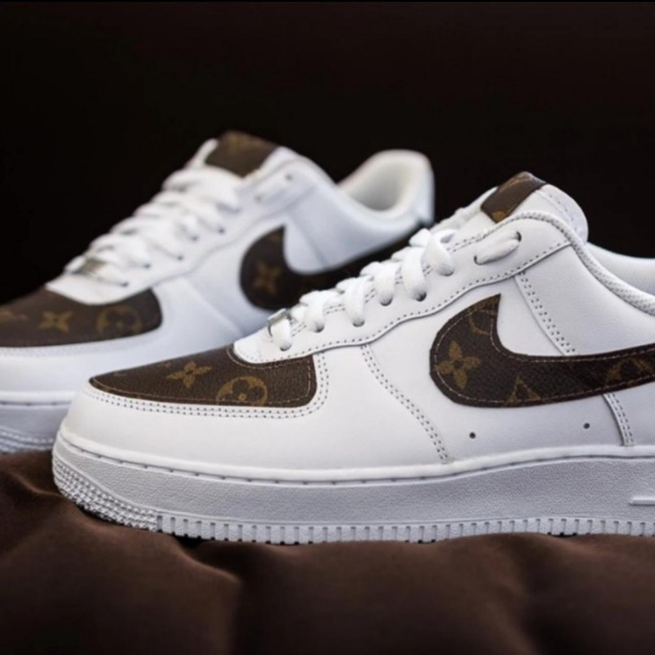 Louis Vuitton custom air force 1 These are made to - Depop