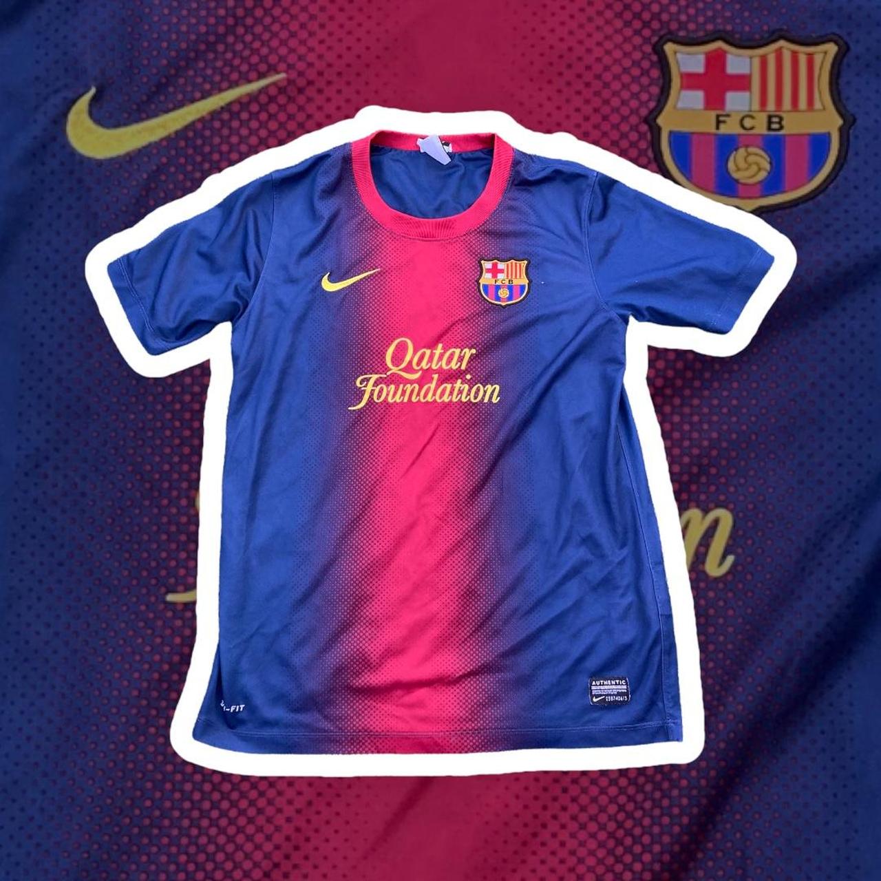 Barcelona football shirt Kids large could for a... - Depop