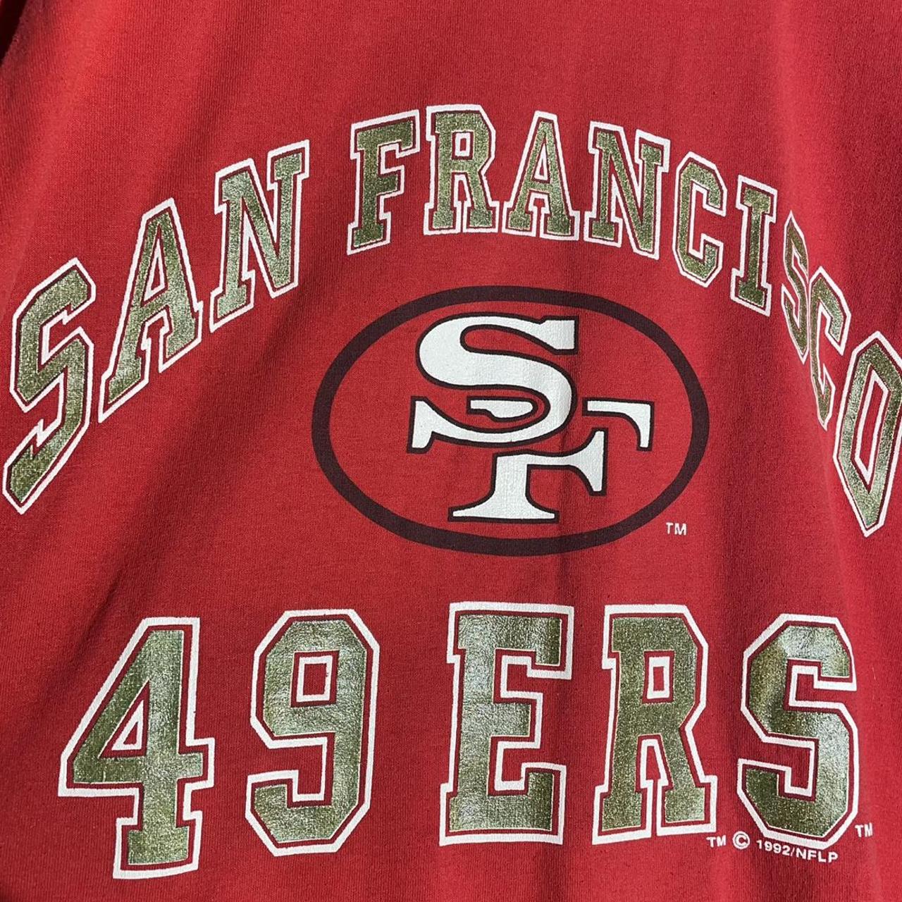 Vintage 1992 NFL San Francisco 49ers Jersey T Shirt... - Depop