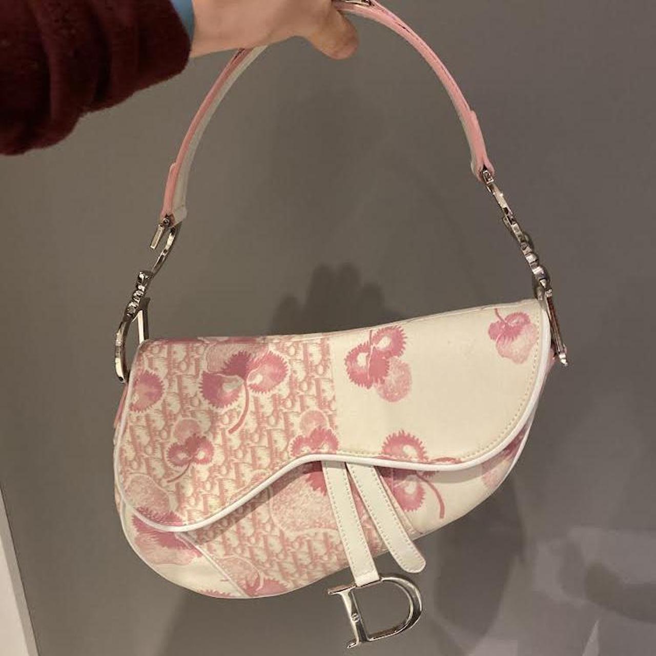 Dior bag-authentic Dior floral cherry blossom saddle... - Depop