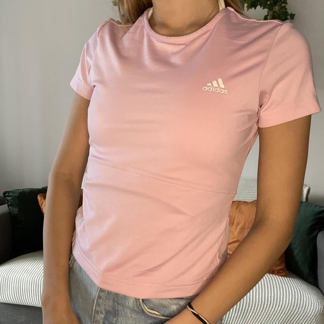 Light pink hot sale adidas top