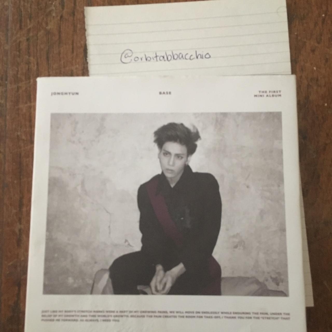 shinee #jonghyun base album wine red and white | Depop