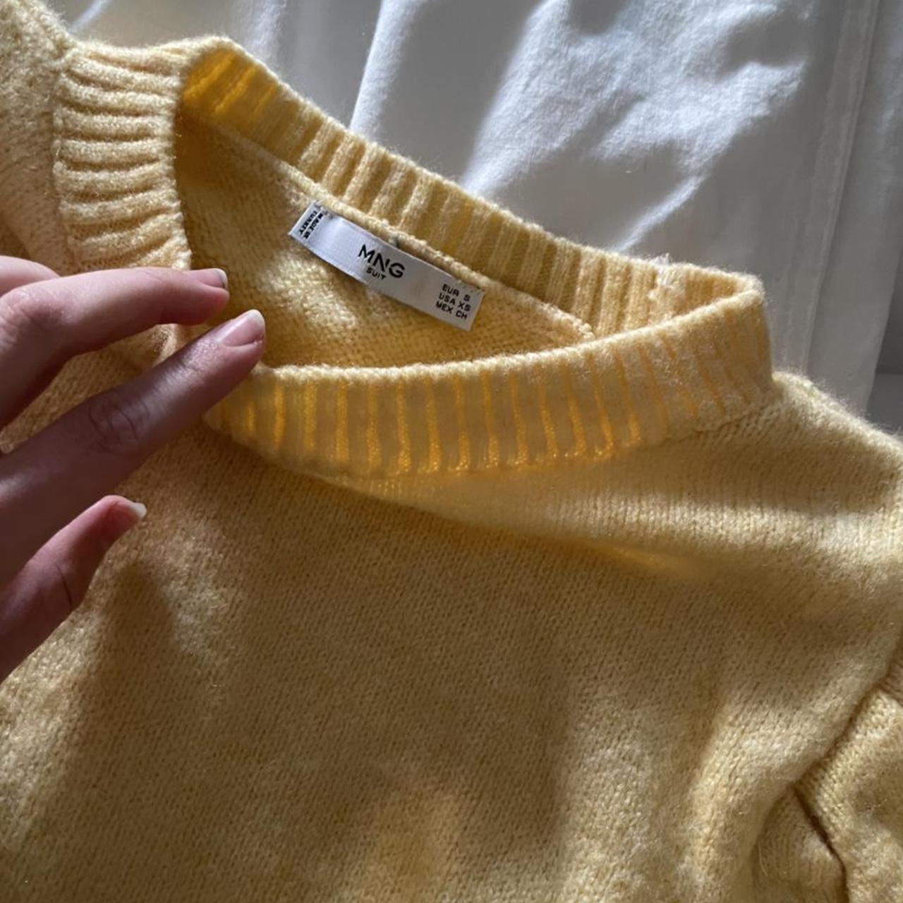 Mango Women's Yellow Jumper | Depop