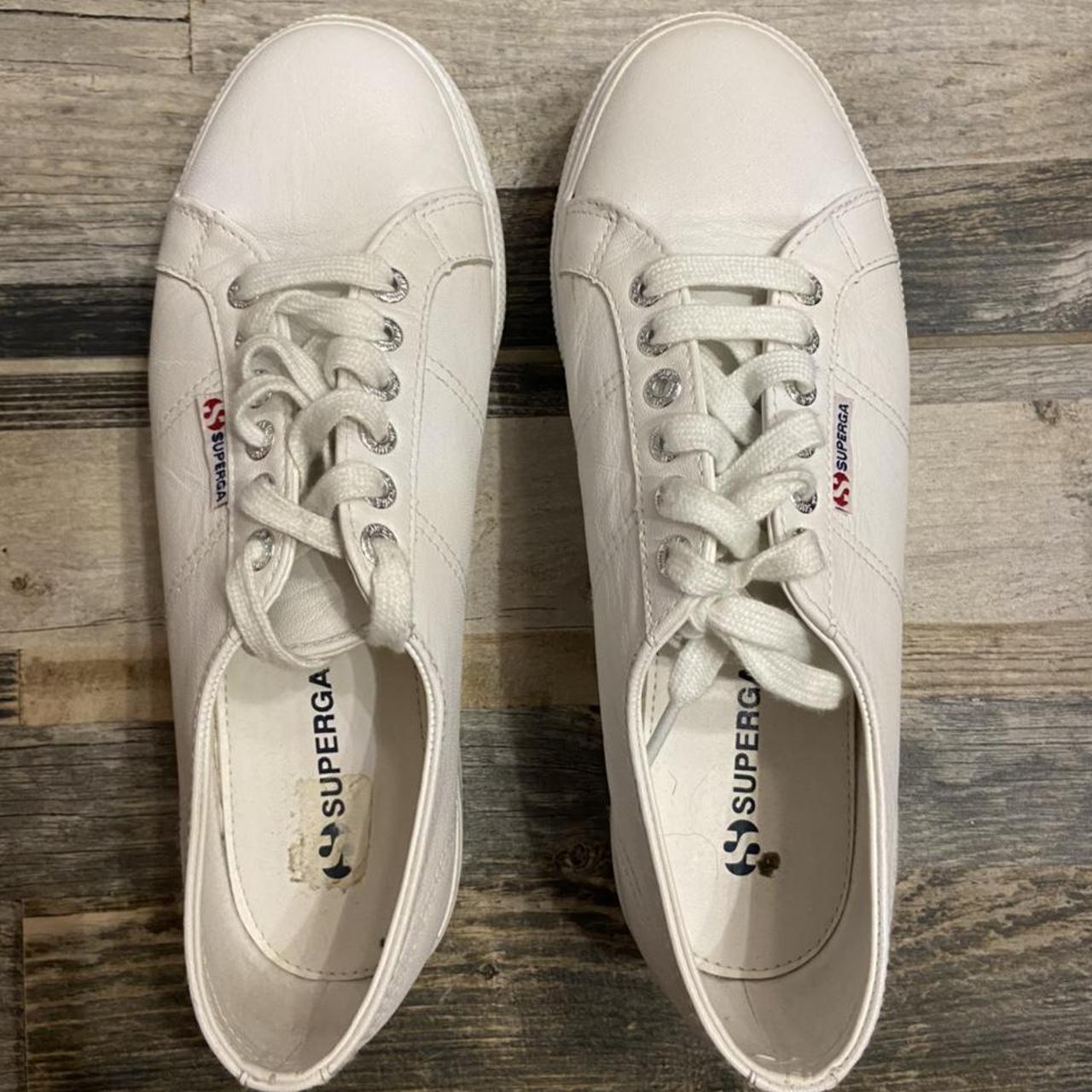 superga platform white sneakers