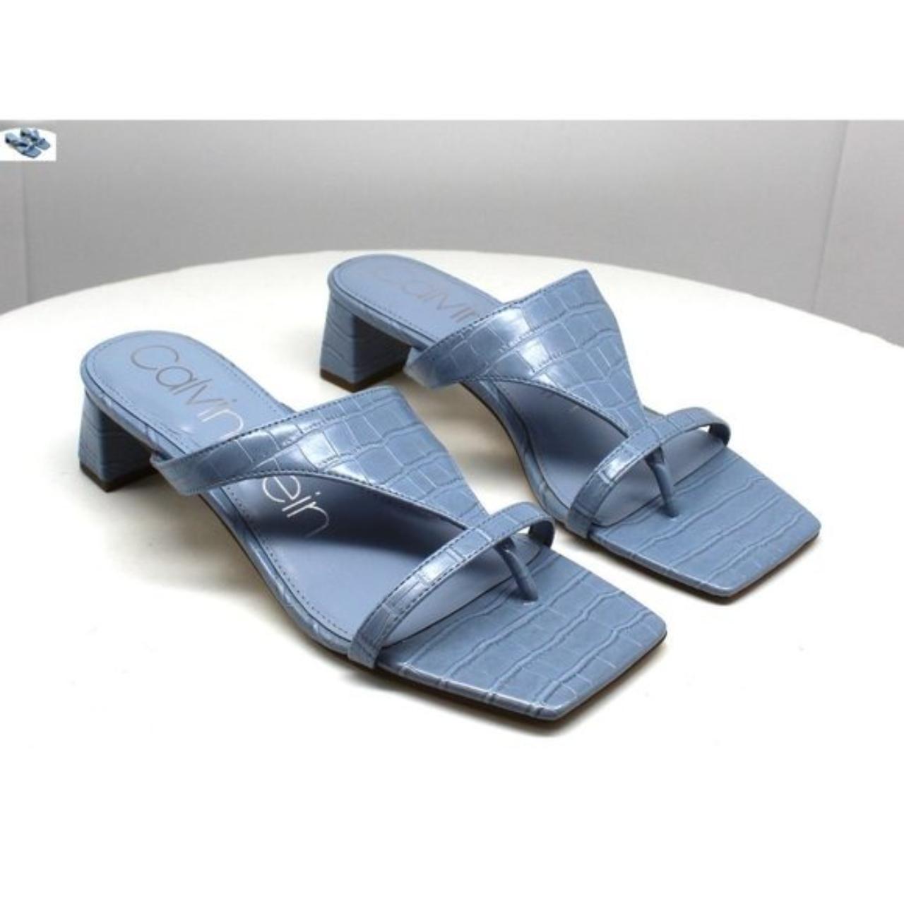 Calvin Klein Women's Jared High Heel Thong Sandals... Depop