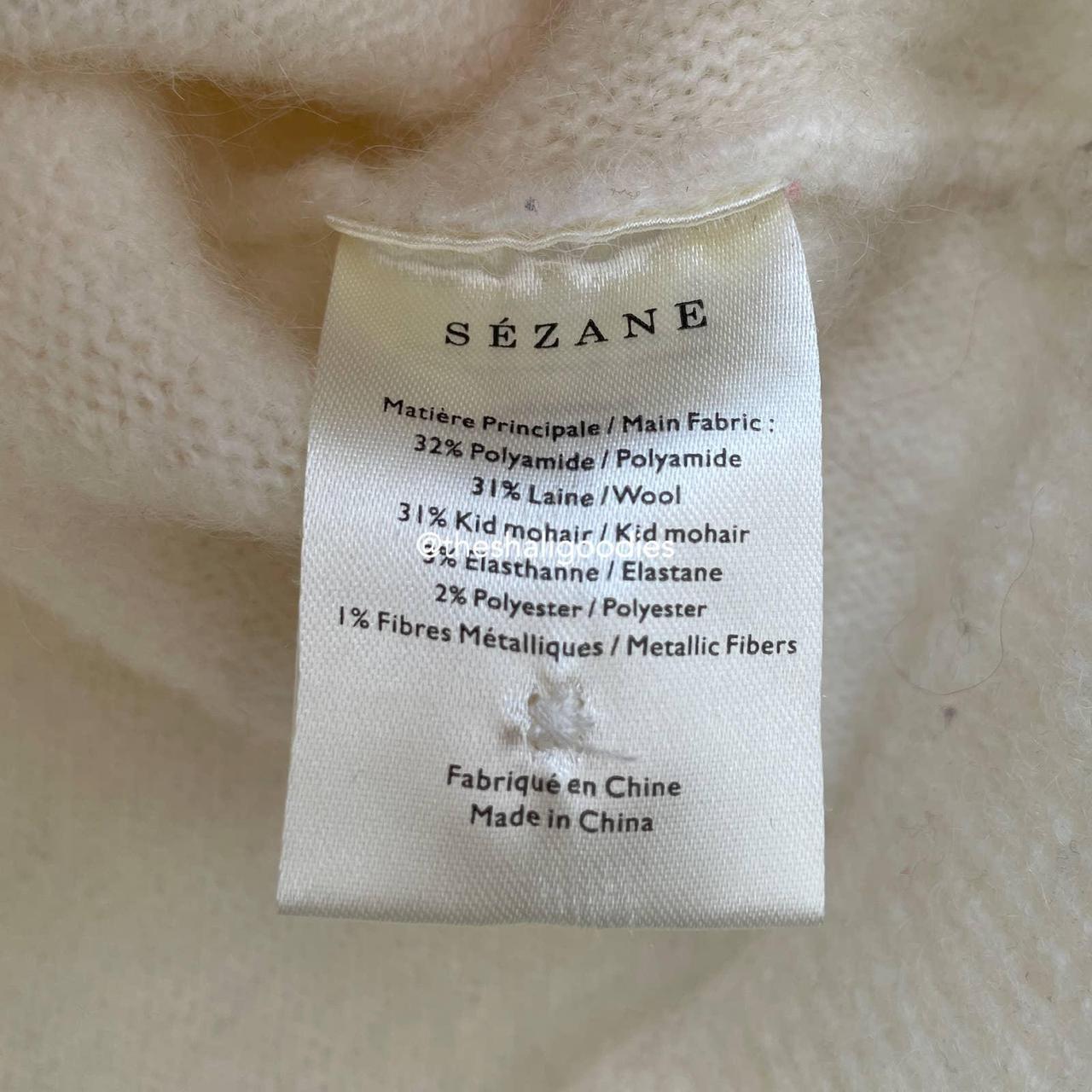 Sézane Women's White and Pink Cardigan (4)