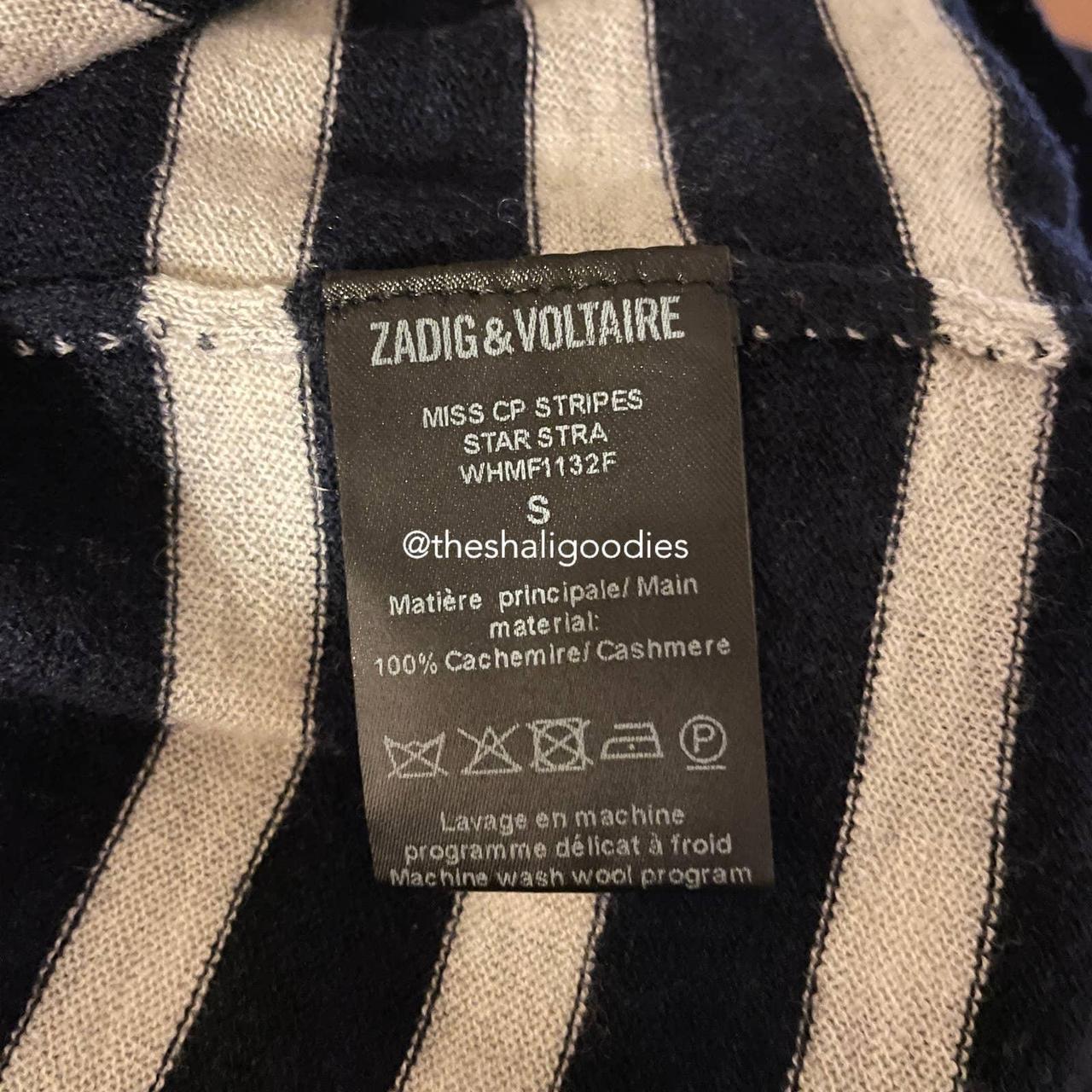 ZADIG & VOLTAIRE Miss CP Stripes Star Strass... - Depop