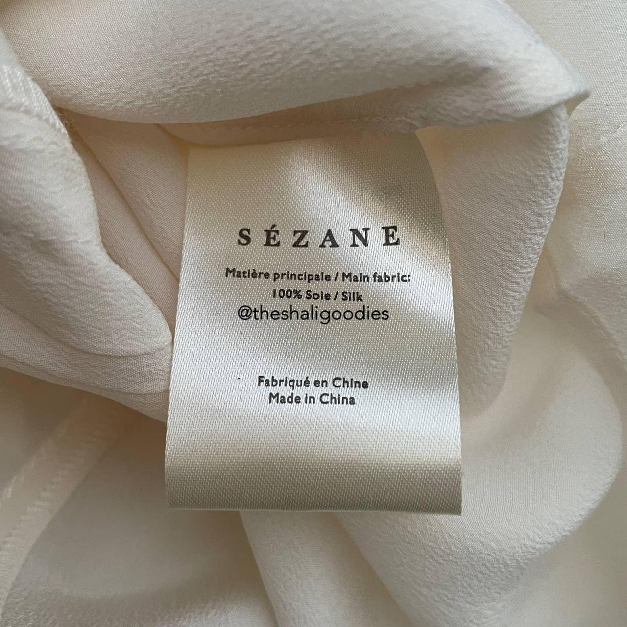 Sézane Women's White and Cream Blouse (4)