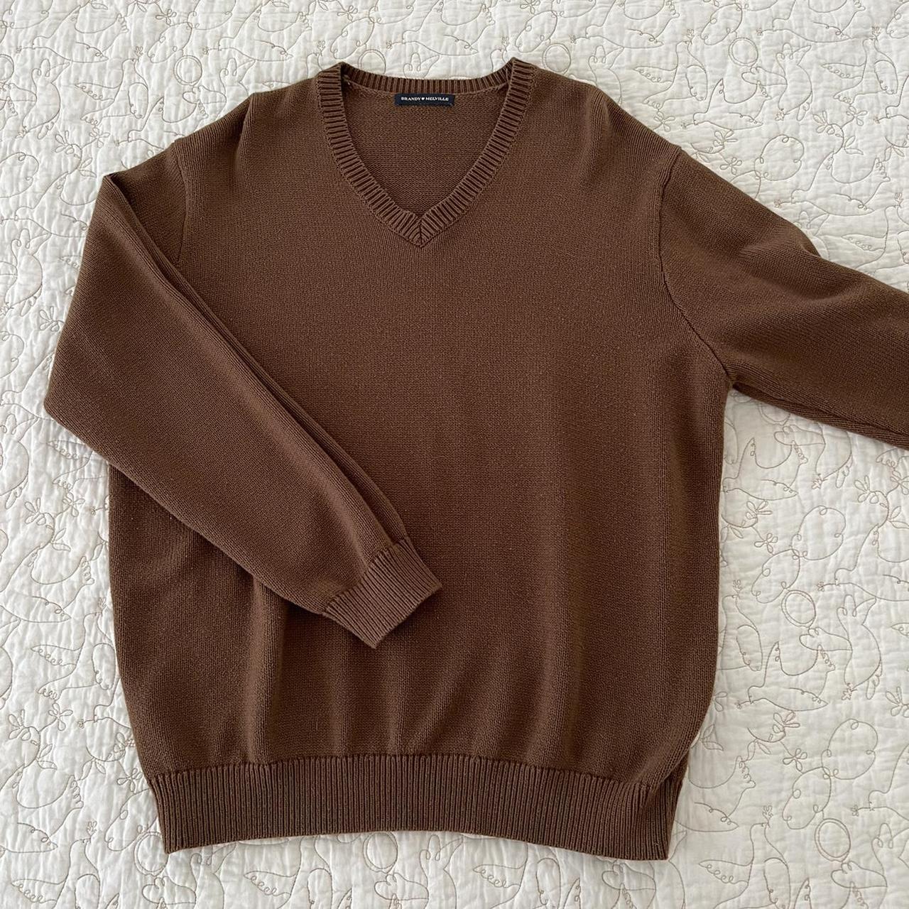 Brandy Melville Nikki Sweater perfect brown... Depop