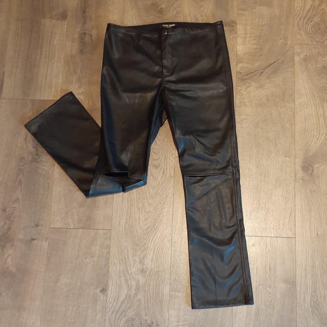 David lerner faux hot sale leather pants