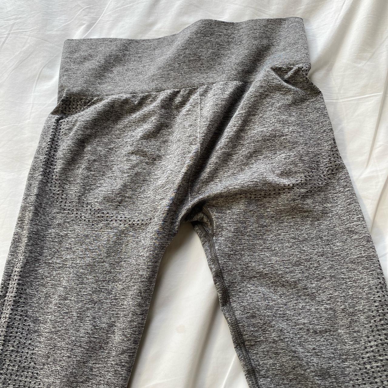 Gymshark grey marl leggings size M fault in... - Depop