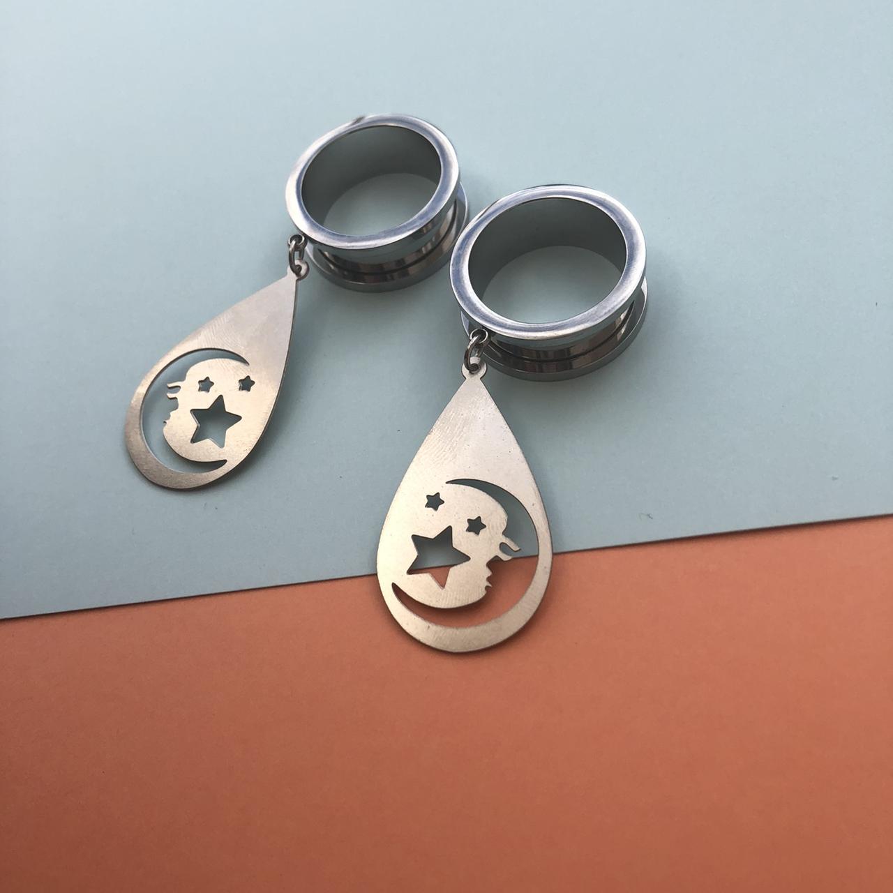 Screw back tunnels in silver available in different... Depop