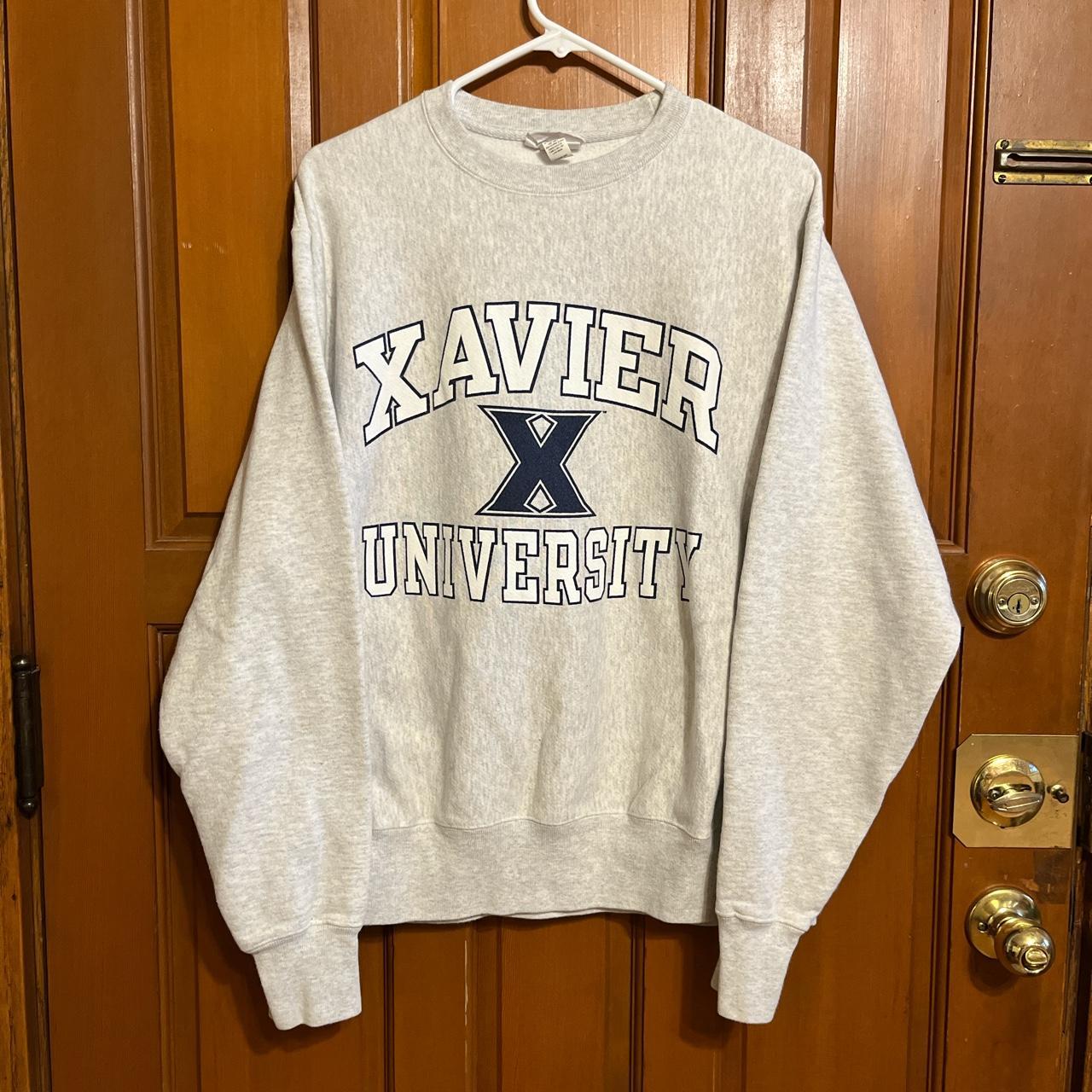Medium Xavier University Champion Reverse Weave... - Depop