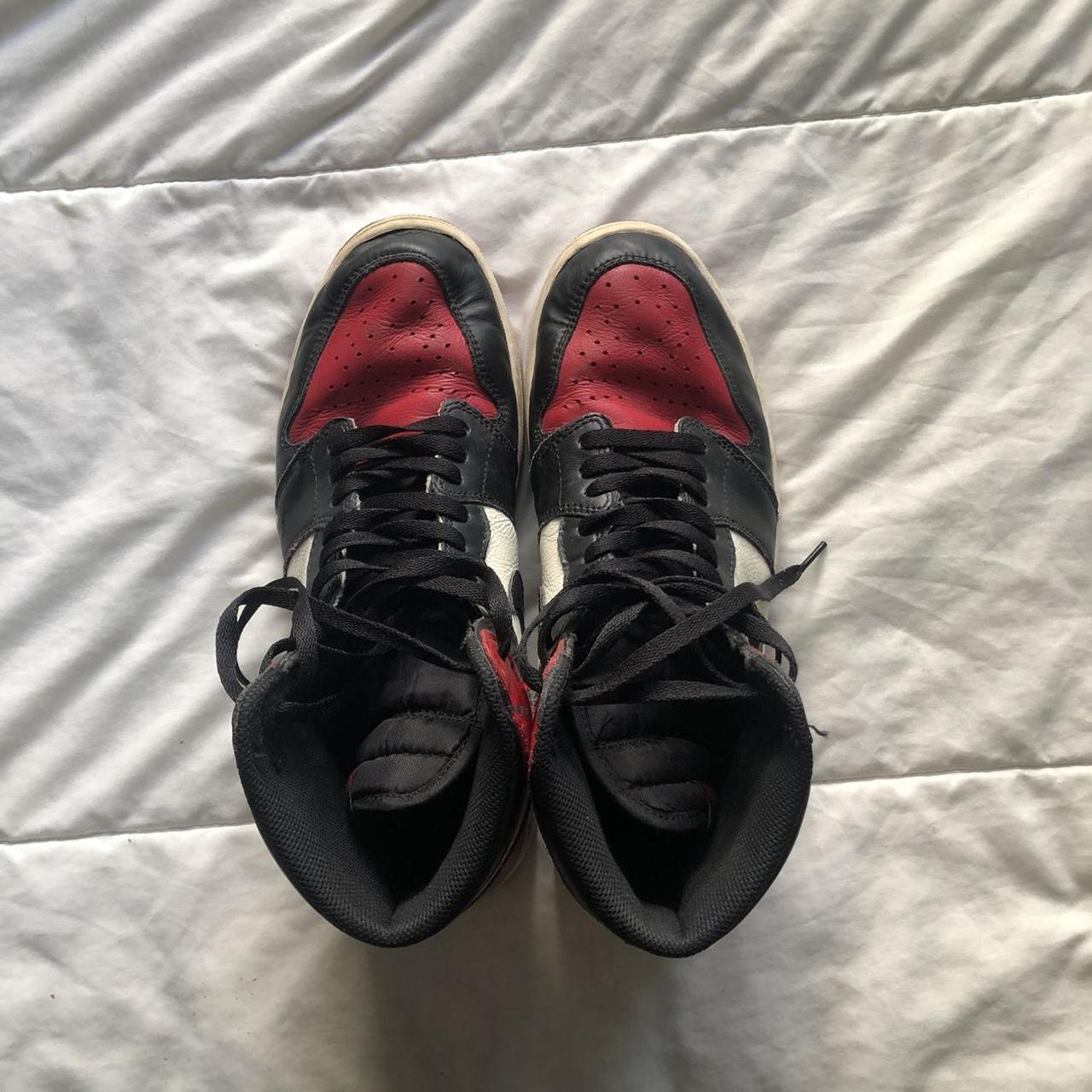 JORDAN 1 BRED TOE loved condition. rare shoe. no... - Depop