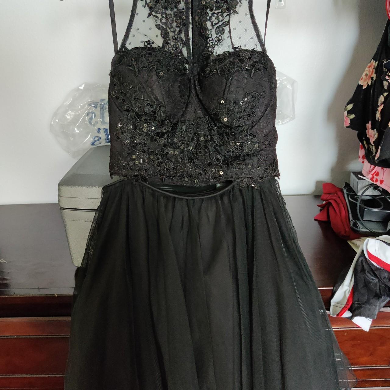 Women's Black and Silver Dress