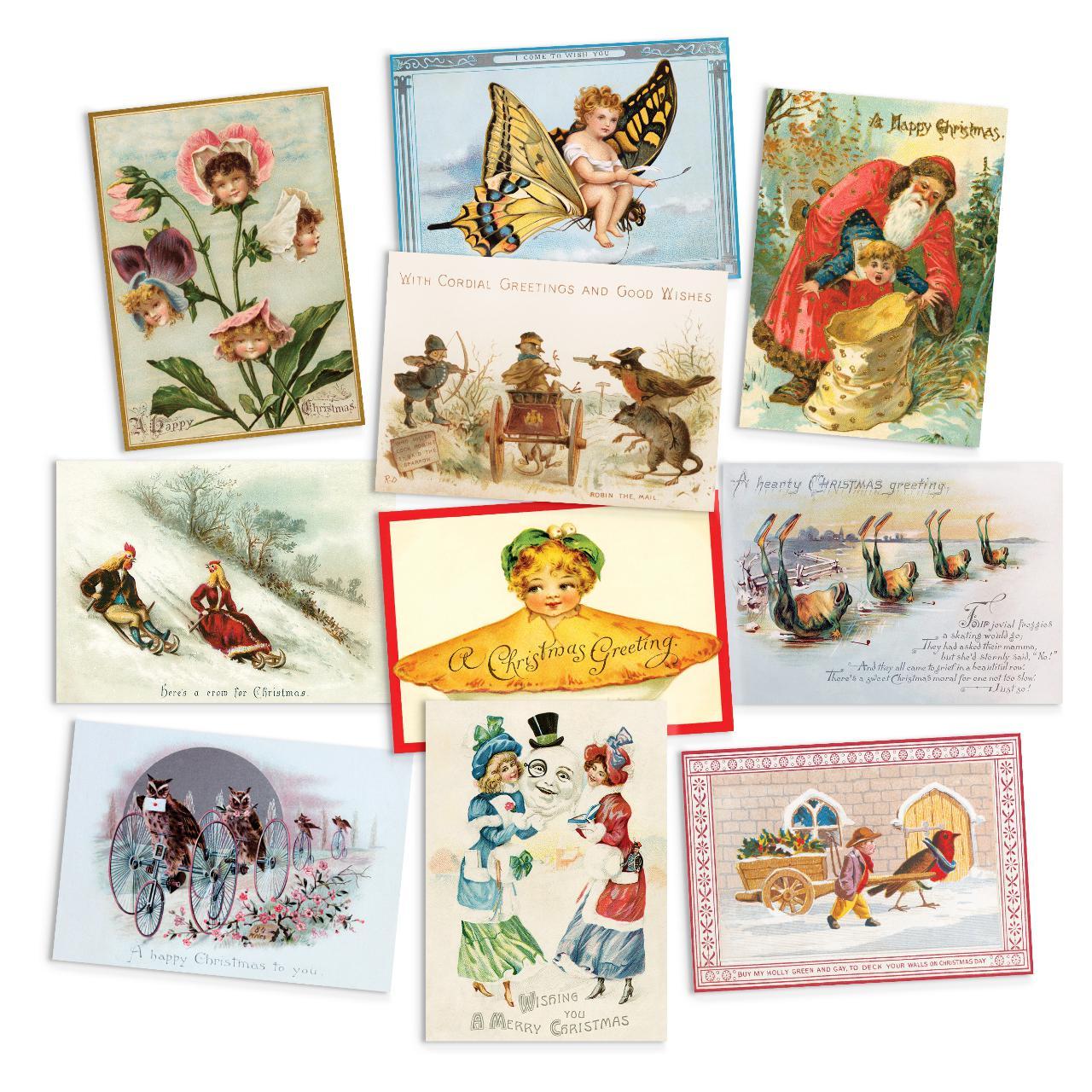 Victorian Weird Art Postcards Set of 10 Christmas... - Depop