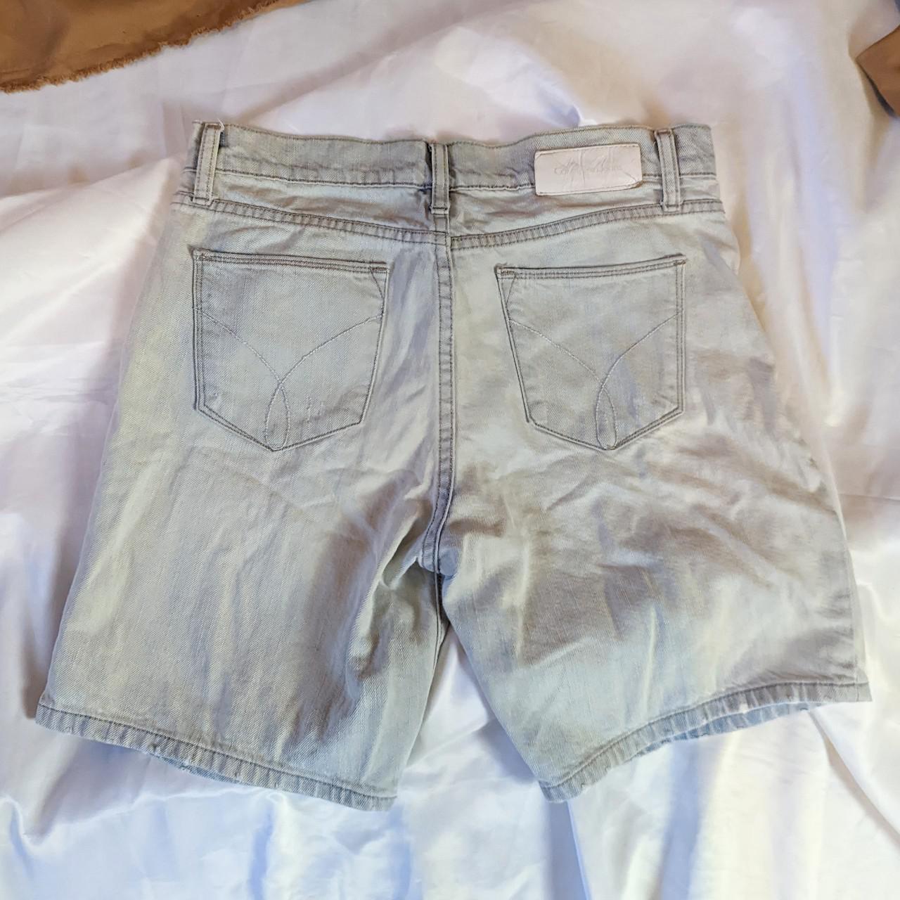 Calvin Kelin Jeans super-ripped 90's style shorts W... - Depop