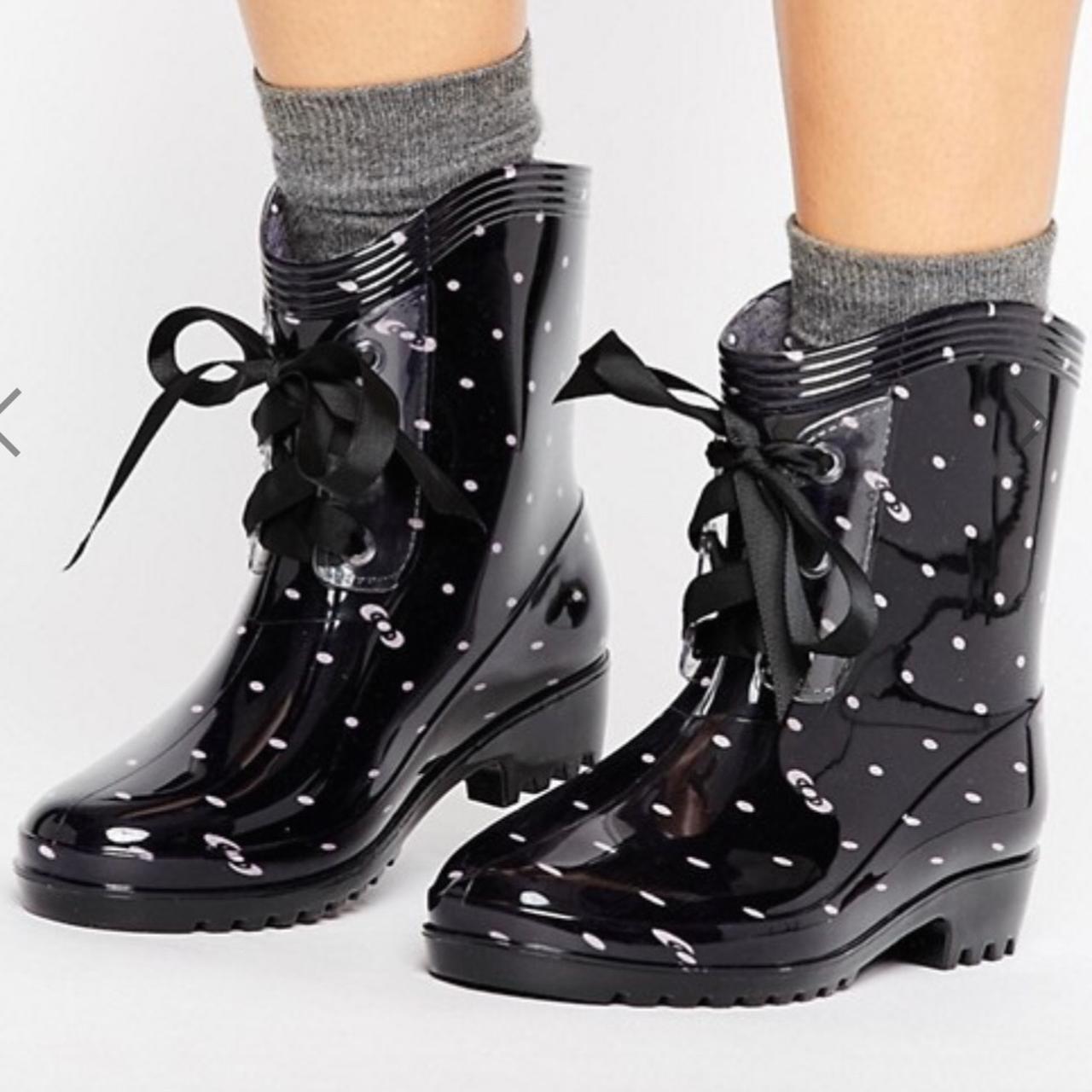 Glamorous lace up sales wellington boots