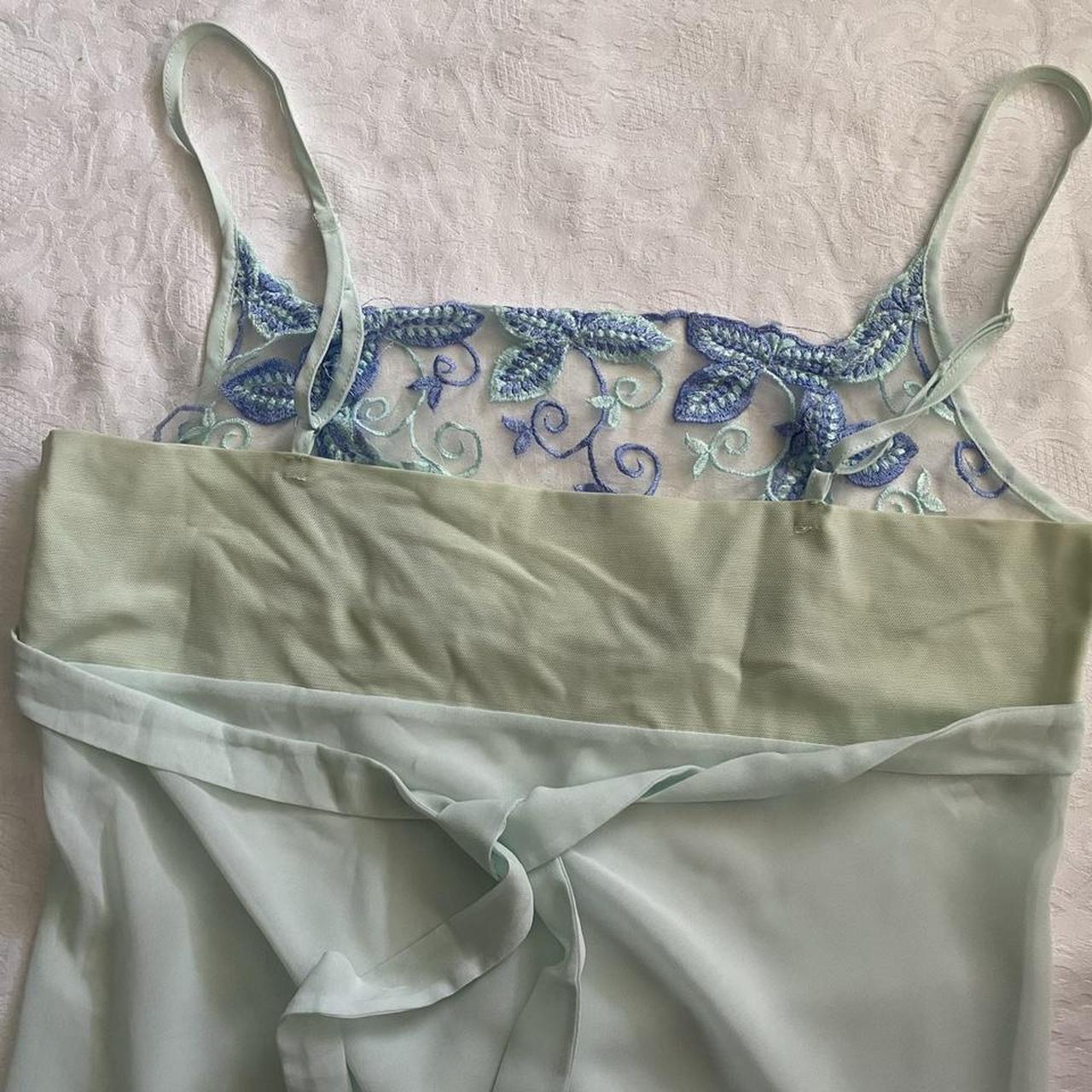 Beautiful sheer slip dress! With gorgeous embroidery... - Depop